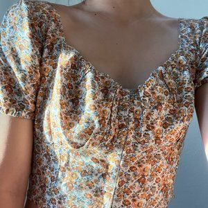 floral bustier top